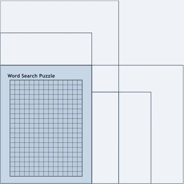 Letter-size printable word search layout preview