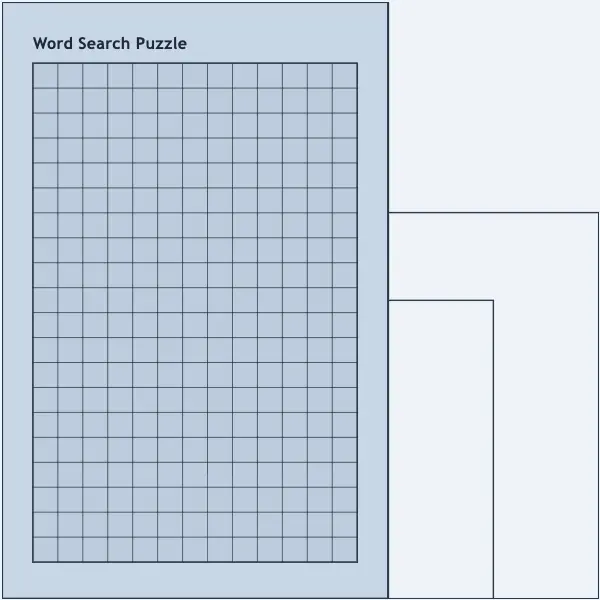 Ledger-size printable word search layout preview