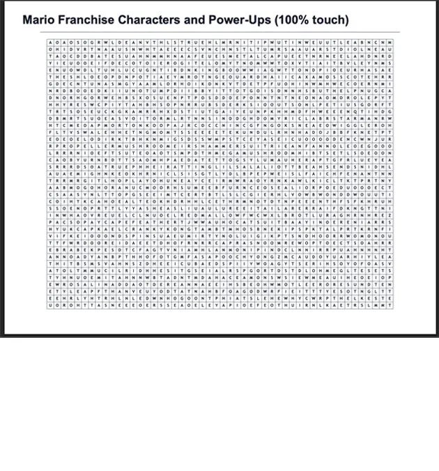 Printable puzzle page preview